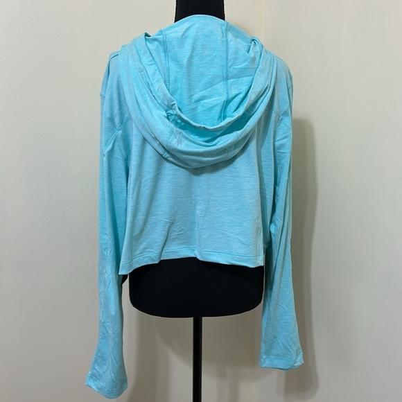 90 DEGREE BY REFLEX nwt Half Zip Pullover Hoodie Htr Aruba Blue. XXL - Picture 7 of 16